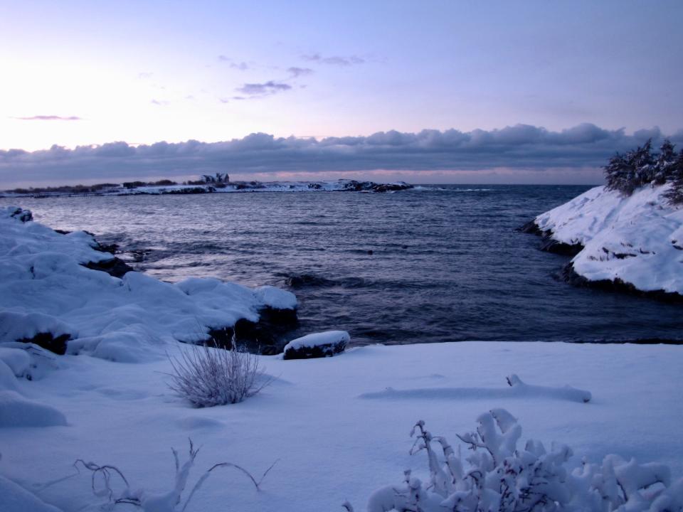 Winter sunrise in Rhode Island.