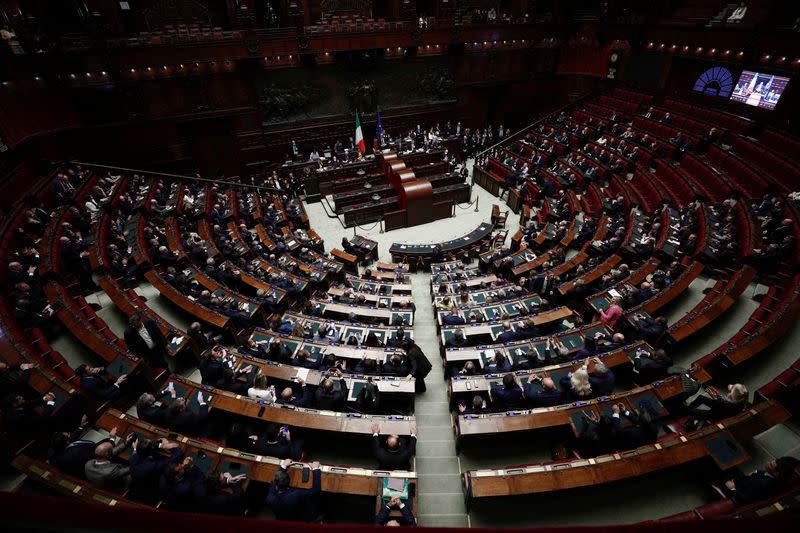 Vista general de la Cámara Baja del Parlamento antes de la primera sesión de votación para elegir al nuevo presidente en Roma, Italia