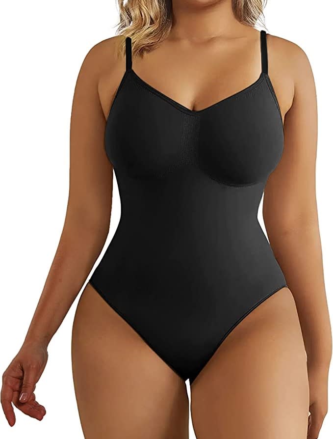 SHAPERX - Body, faja para mujer con control de barriga, sin costuras, para esculpir el cuerpo, camiseta sin mangas/Amazon.com.mx