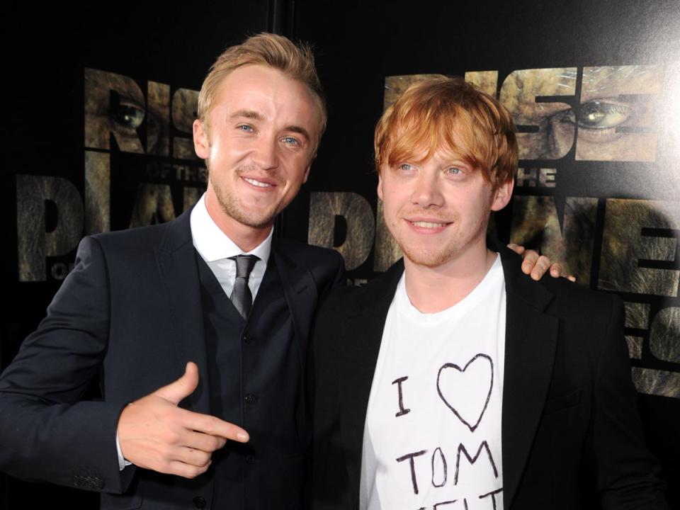 Actors Tom Felton and Rupert Grint in 2011 (Kevin Winter/Getty Images)