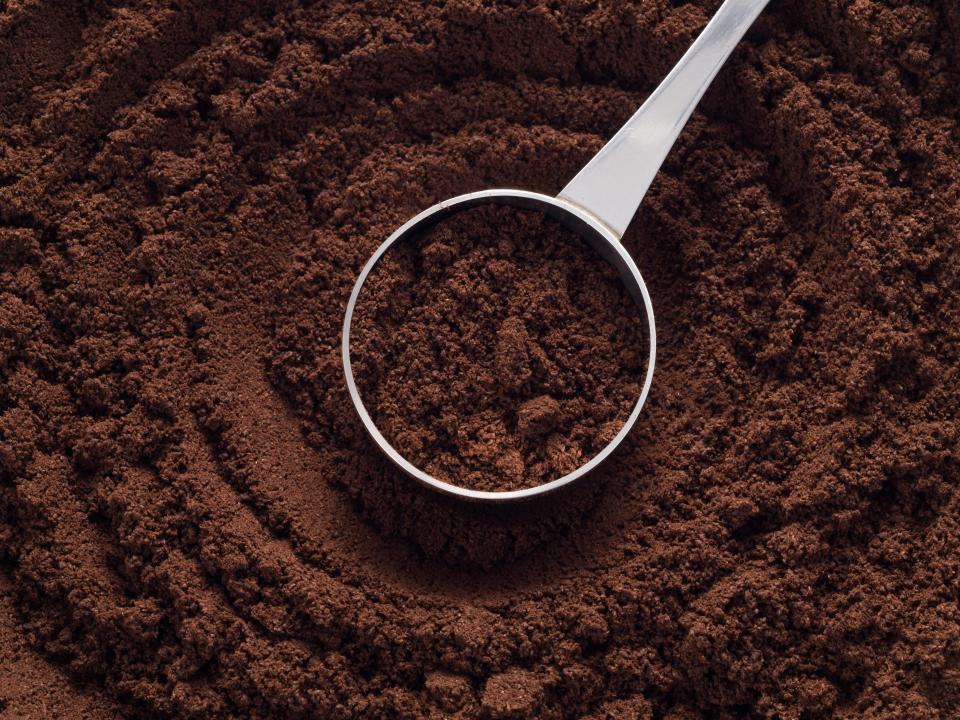 Stock image of ground coffee.