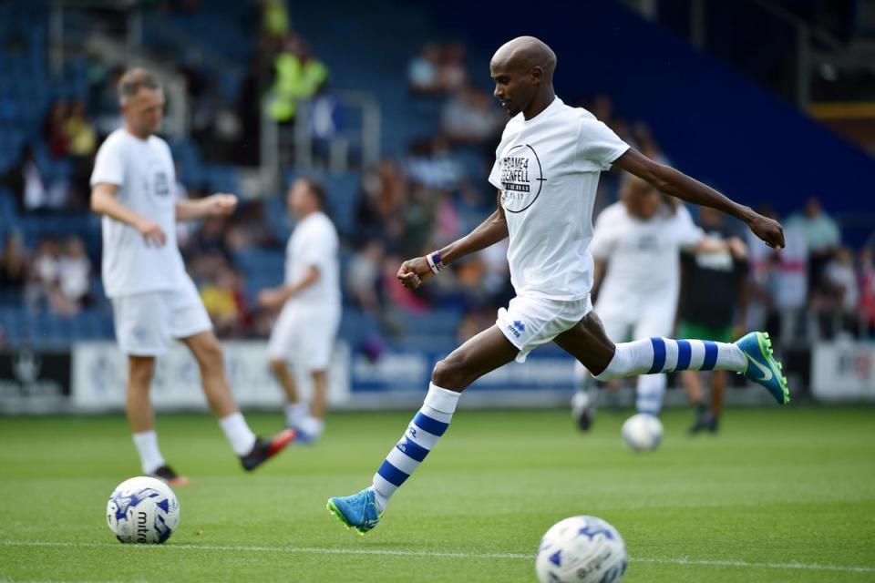 2017: Sir Mo Farah of Team Ferdinand during#gameforgrenfell charity football match at Loftus Road (Rex)