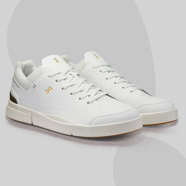 <p>Courtesy of On</p><p>Move over Stan, there's a new ace in town. The Roger Centre Court from On is the hot new white tennis sneaker for men. Like the legendary Adidas Stan Smith sneaker, it's a simple silhouette, but The Roger offers more unique details like perforations, a contrasting heel trim, and a better sole. </p><p>Swiss footwear brand On is best known for its unique trail and running shoes, but the company has expanded into casual wear, too. These tennis sneakers, designed in partnership with Roger Federer, fuse courtside style with high-tech comfort.</p><p>[$190; <a href="https://go.skimresources.com?id=106246X1712071&xs=1&xcust=mj-bestwhitesneakers-amastracci-080723-update&url=https%3A%2F%2Fwww.on-running.com%2Fen-us%2Fproducts%2Fthe-roger-centre-court-48cc%2Fmens%2Fwhite-olive-shoes-3MD30241528" rel="nofollow noopener" target="_blank" data-ylk="slk:on-running.com;elm:context_link;itc:0" class="link ">on-running.com</a>]</p>