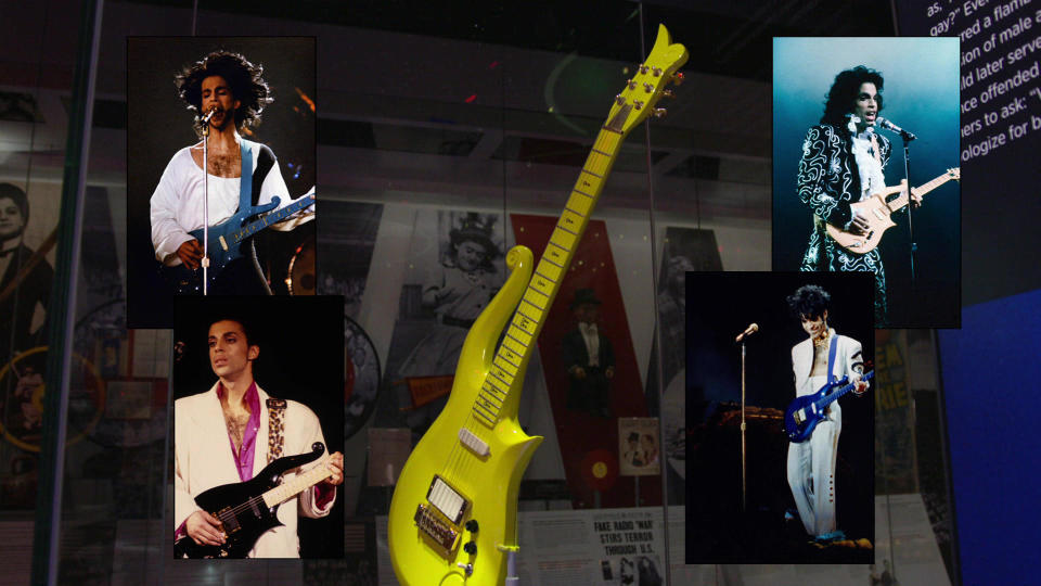 Prince's guitar of many colors.&nbsp; / Credit: CBS News