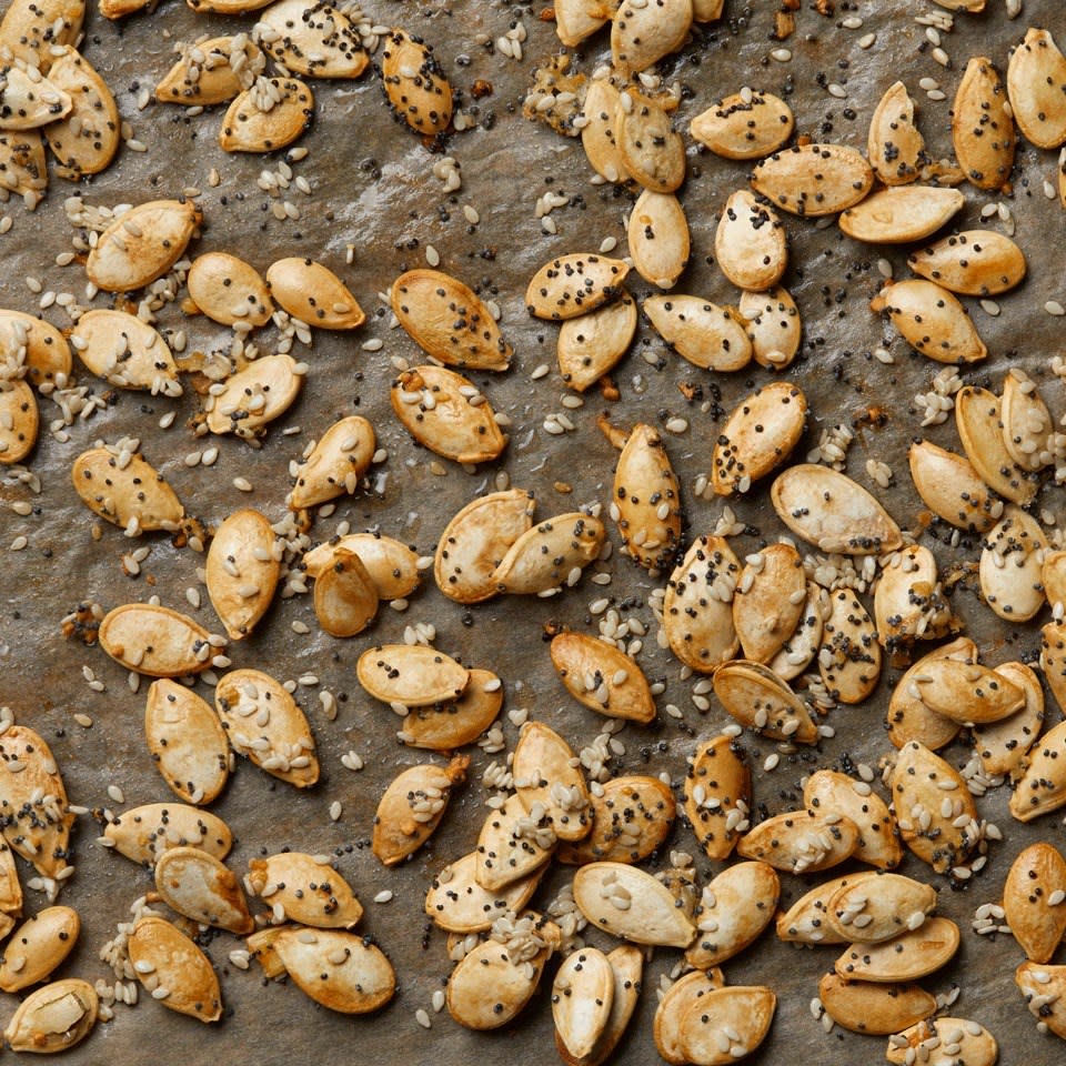 Pumpkin Seeds with Everything Bagel Seasoning