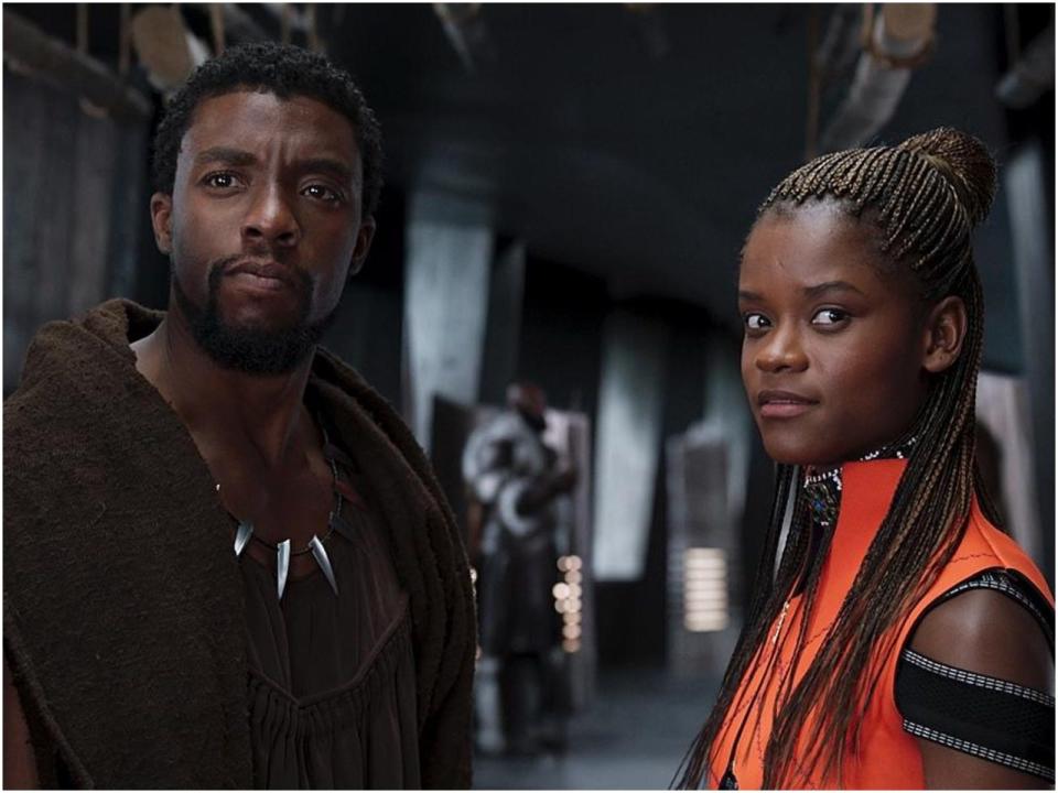 Chadwick Boseman Letitia Wright Black Panther