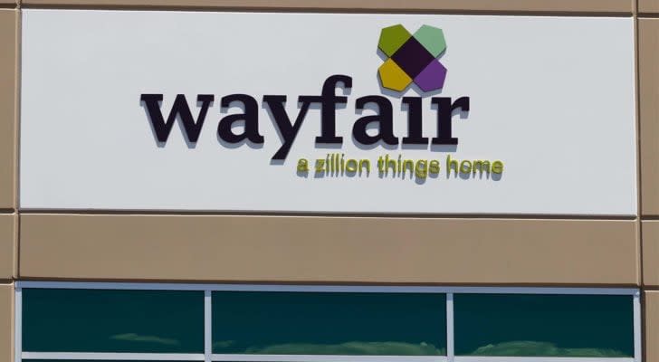 Wayfair (W) sign on Wayfair office in Las Vegas, Nevada.