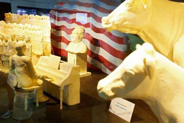 Butter sculpting begins at the Ohio State Fairgrounds