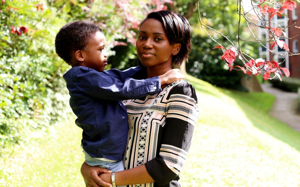 Temi Kamson has to take her three-year-old son Daniel to two nurseries to get the 30 free hours - Clara Molden