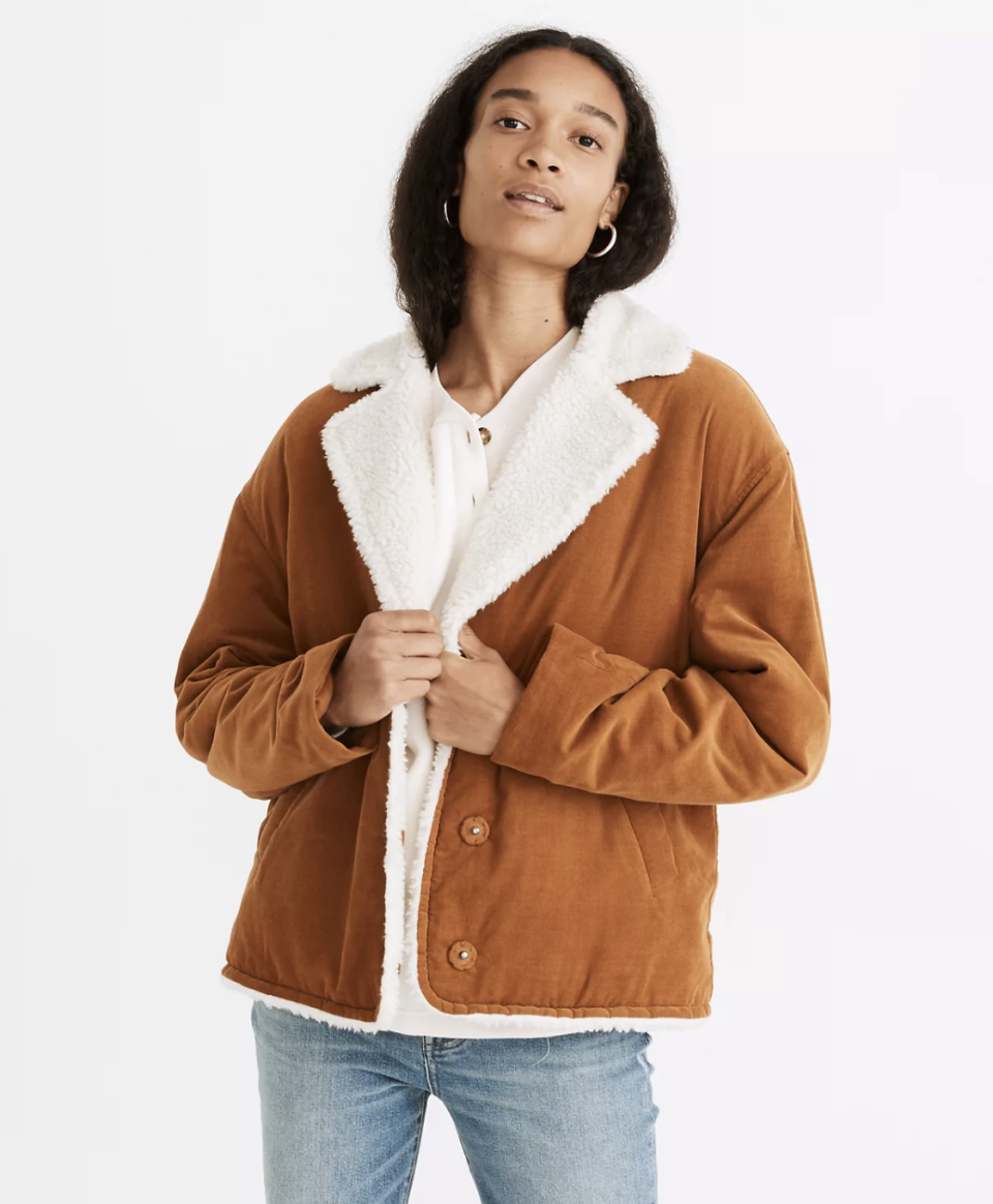 (Re)sourced Sherpa-Lined Corduroy Jacket