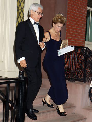 <p>WENN Rights Ltd / Alamy</p> Hilaria Baldwin's parents, David Thomas and Dr. Kathryn Hayward, at New York University's Kimmel Center for the wedding reception of Alec Baldwin and Hilaria Thomas on June 30, 2012