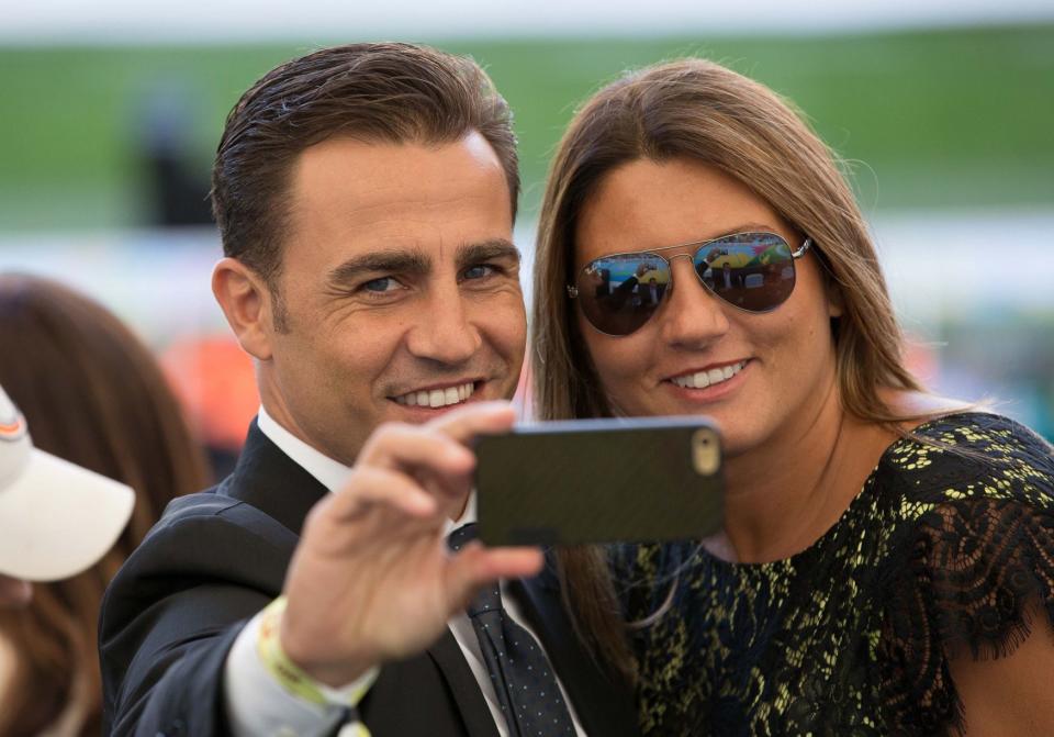 Fabio Cannavaro con su esposa. Foto: Fotoarena / Photogamma. 