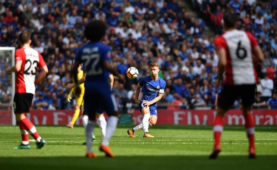 Gary Cahill captained Chelsea in the FA Cup semi-final: AFP/Getty Images