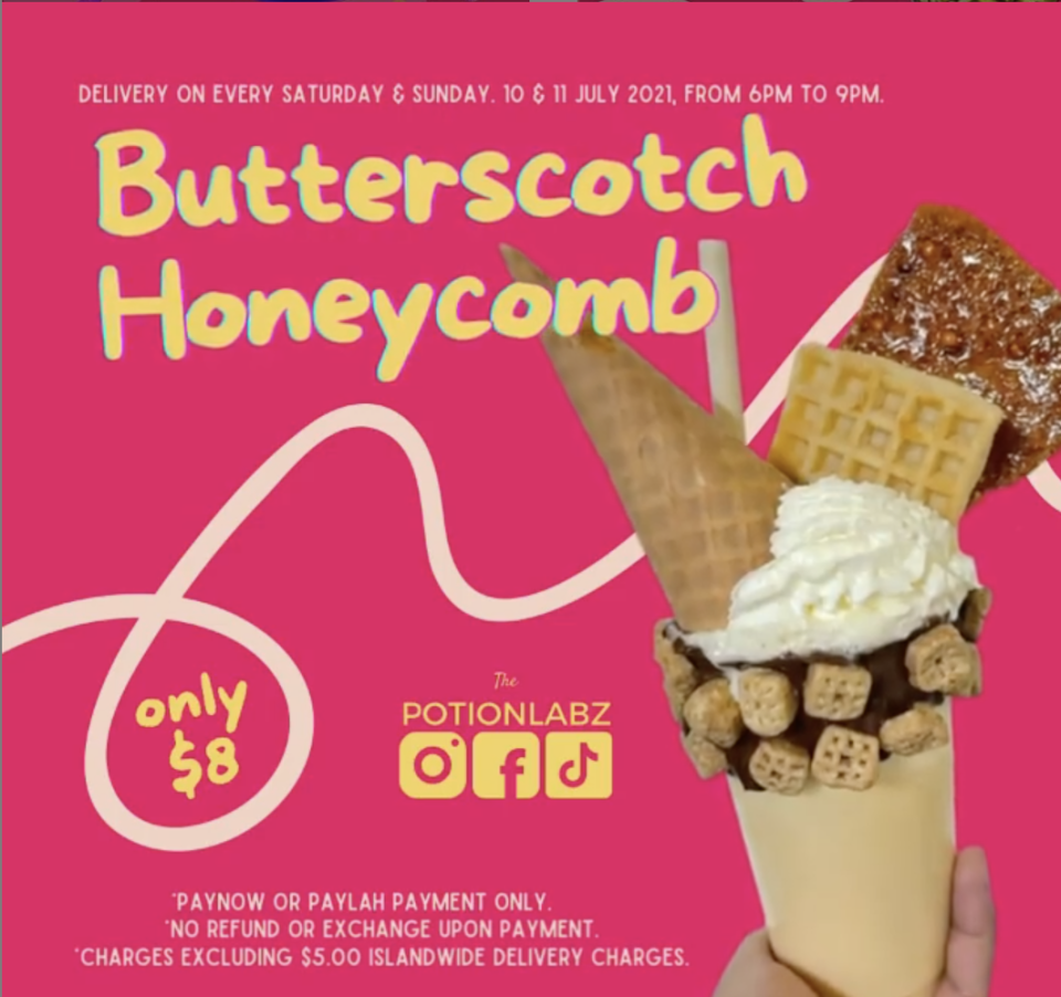 an infographic of Butterscotch Honeycomb milkshakes