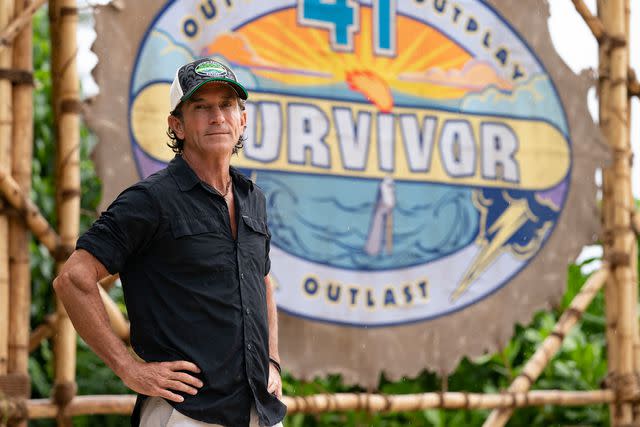 <p>Robert Voets/CBS/Getty</p> Jeff Probst on Season 41 of 'Survivor'.
