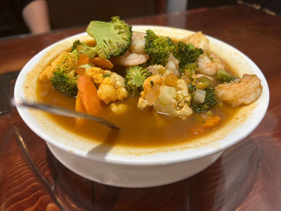 Shrimp soup is made to order at Tito's Mexican Grill in Fairlawn.