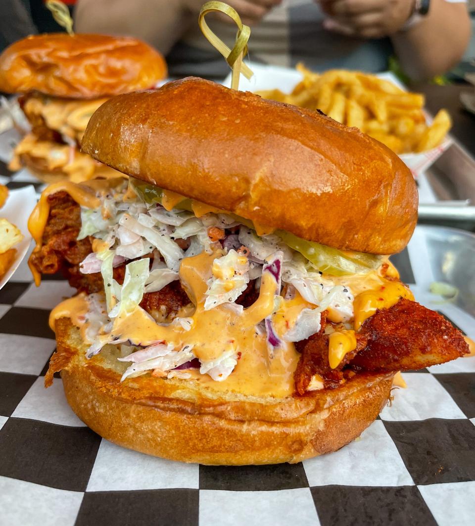 The Nashville sandwich from Namkeen Hot Chicken.