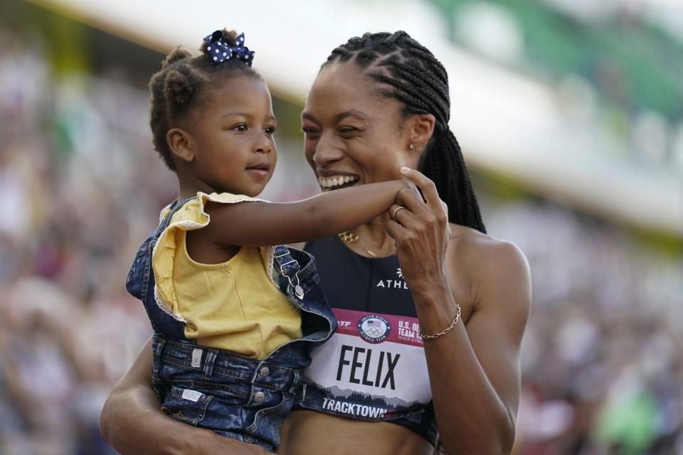 allyson felix and daughter