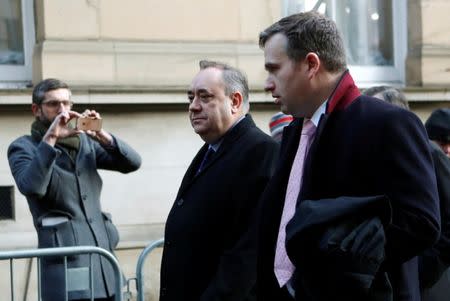 Former First Minister of Scotland Alex Salmond arrives at The Edinburgh Sheriff Court, in Edinburgh, Scotland, Britain January 24, 2019. REUTERS/Russell Cheyne