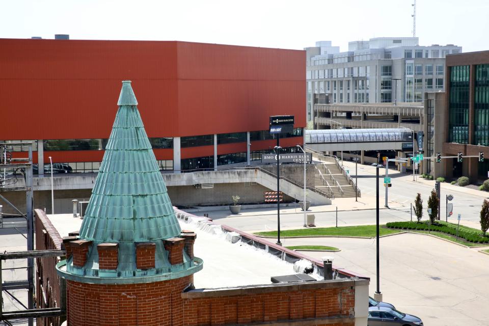 Rockford's BMO Center, seen on Thursday, May 11, 2023, will be getting new seats throughout the arena later this year. The city's Rockford Area Venues & Entertainment Authority approved the nearly $1 million expense at a meeting Monday, April 29, 2024, in downtown Rockford.