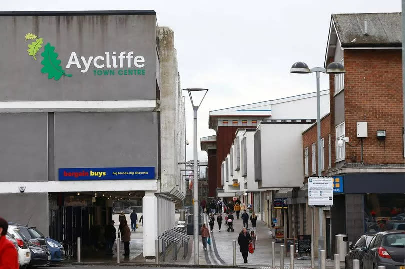 General view of Newton Aycliffe town centre.