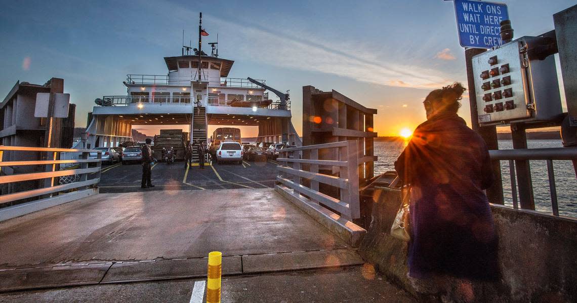 Taking the ferry to explore Anderson Island, pictured here in March 2016, is No. 44 in the book.