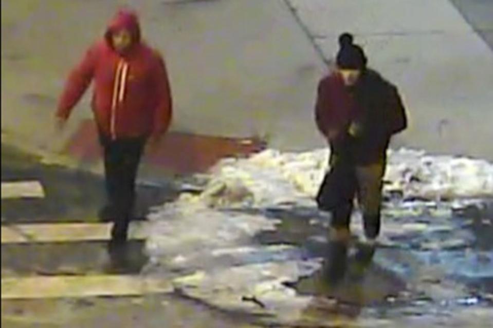 The NYPD says these men are sought for a Feb. 18 robbery in the Bronx, with one victim dying from a heart attack. DCPI