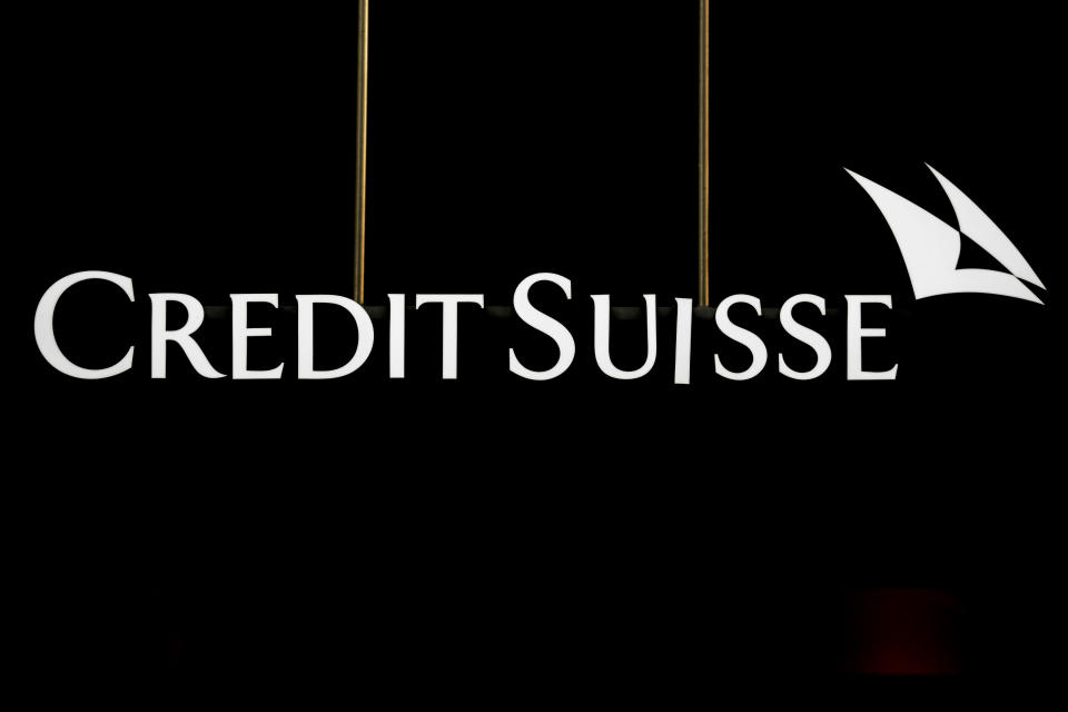 The logo of Swiss banking giant Credit Suisse is seen on October 17, 2017 in Zurich. / AFP PHOTO / Fabrice COFFRINI        (Photo credit should read FABRICE COFFRINI/AFP via Getty Images)