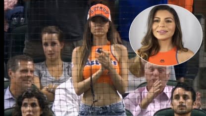 Houston Astros fan Terann Hilow says attention after being caught on camera  'crazy