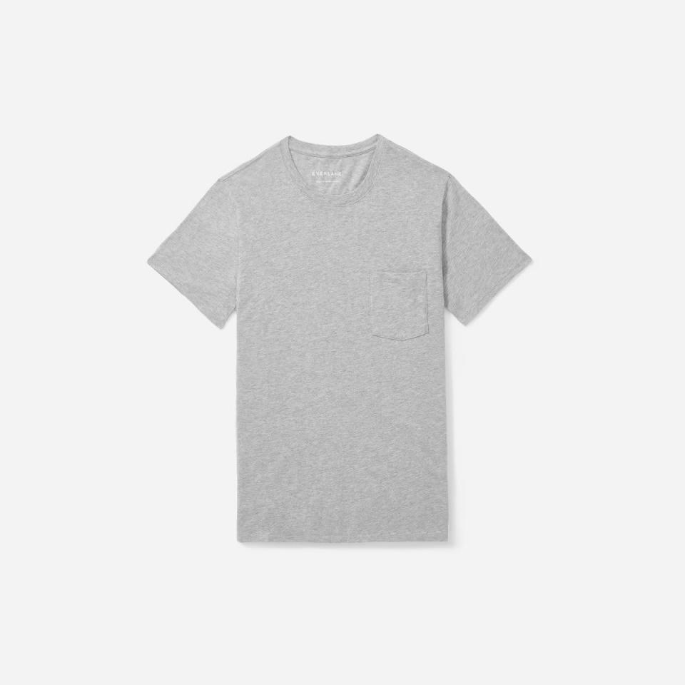 The Cotton Pocket Tee - Heather Grey