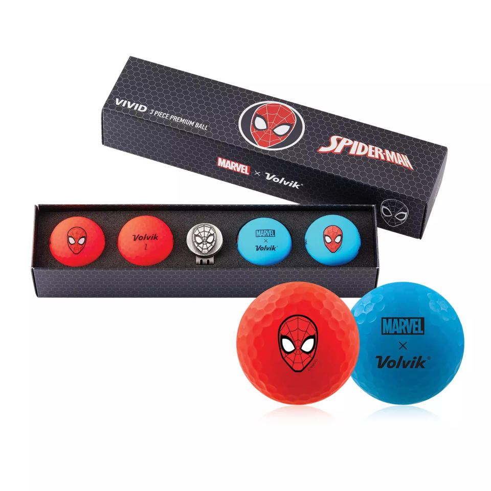 Marvel Vivid 4 Pack Gift Set Golf Balls - Marvel Spiderman Edition- Golf Town 