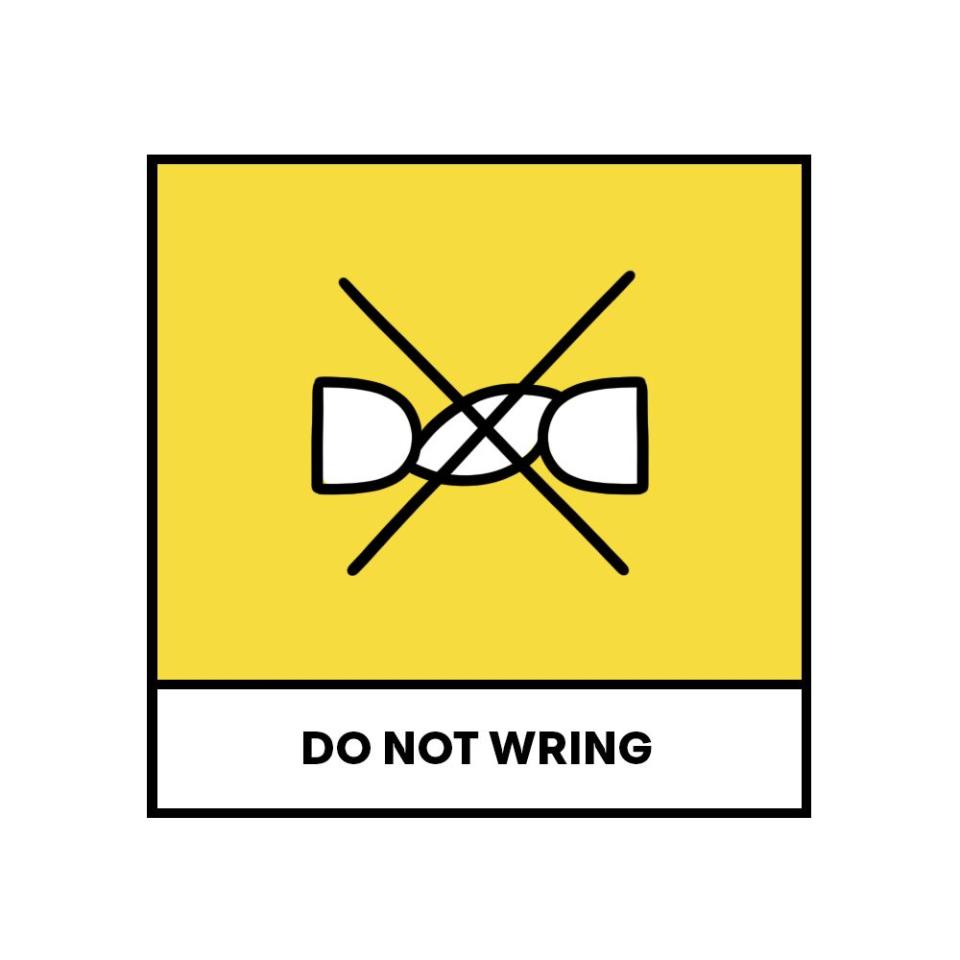 do not wring laundry symbol