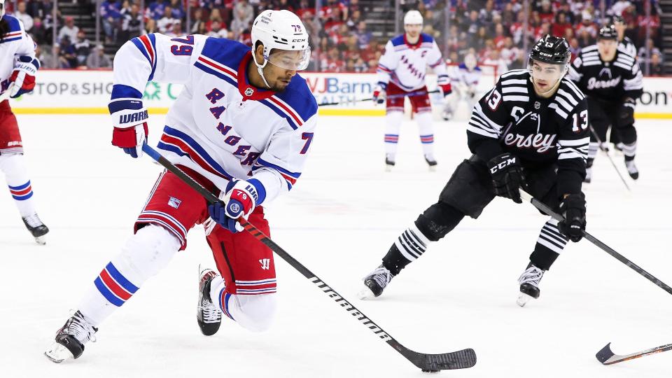 Some electric matchups highlight the first round of the Stanley Cup playoffs, including Devils vs. Rangers and Oilers vs. Kings. (Getty Images)