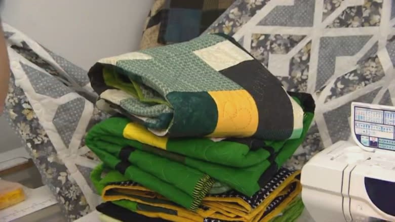 Quilts a way to 'give comfort' in Humboldt's dark times, says local business owner