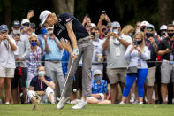 Will Zalatoris hits from the ninth tee during the first round of the RBC Heritage golf tournament in Hilton Head Island, S.C., Thursday, April 15, 2021. (AP Photo/Stephen B. Morton)