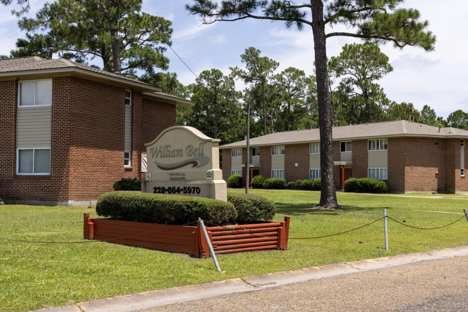 The William Bell apartment complex in Gulfport, Miss. (L. Kasimu Harris for NBC News)