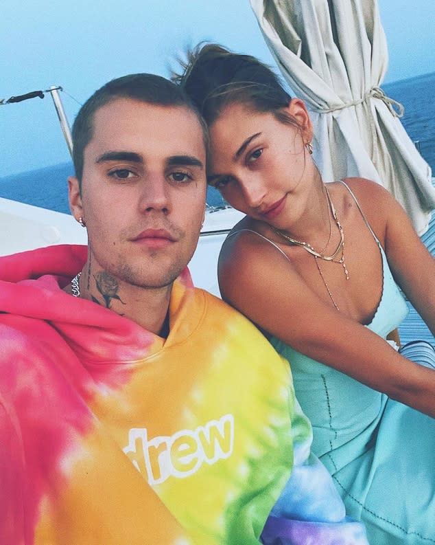 <p>Justin Bieber and Hailey Bieber</p>