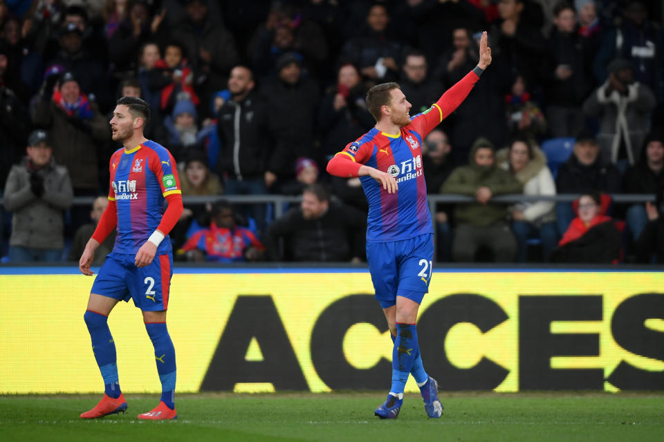 Wickham celebrates his first goal in over two years