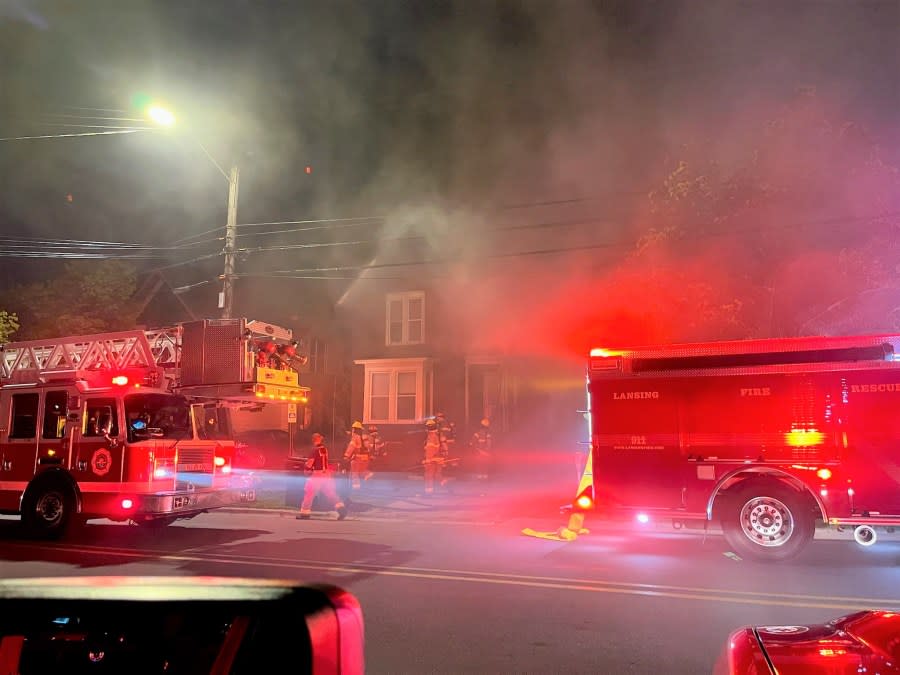 Firefighters tackle house fire (Photo: The Lansing Fire Department)