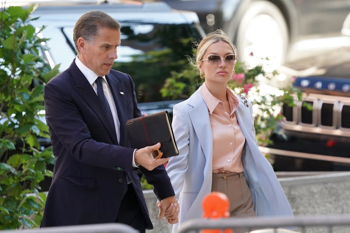 Melissa Cohen Biden (right) attends her husband Hunter Biden’s (left) gun trial in Wilmington, Delaware on June 4  (REUTERS)