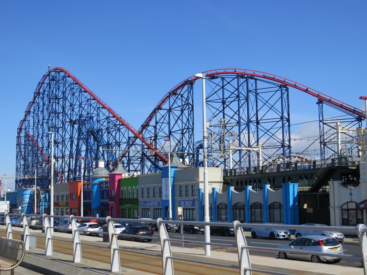 A rollercoaster viewed from Blackpool’s promenade (Getty Images)