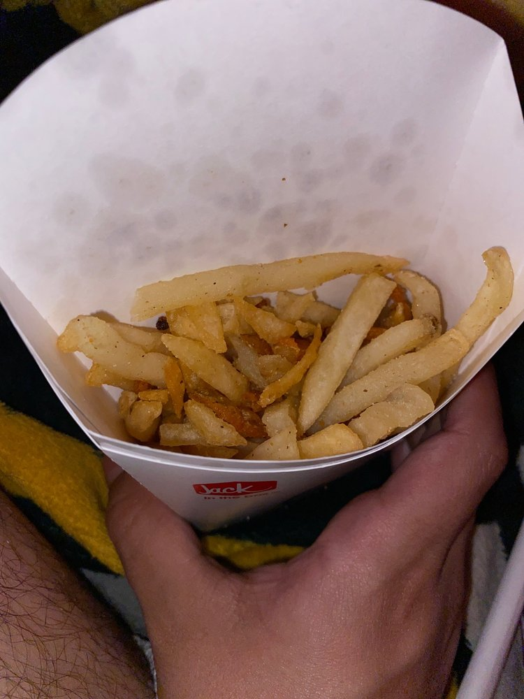 A sad box of Jack in the Box fries