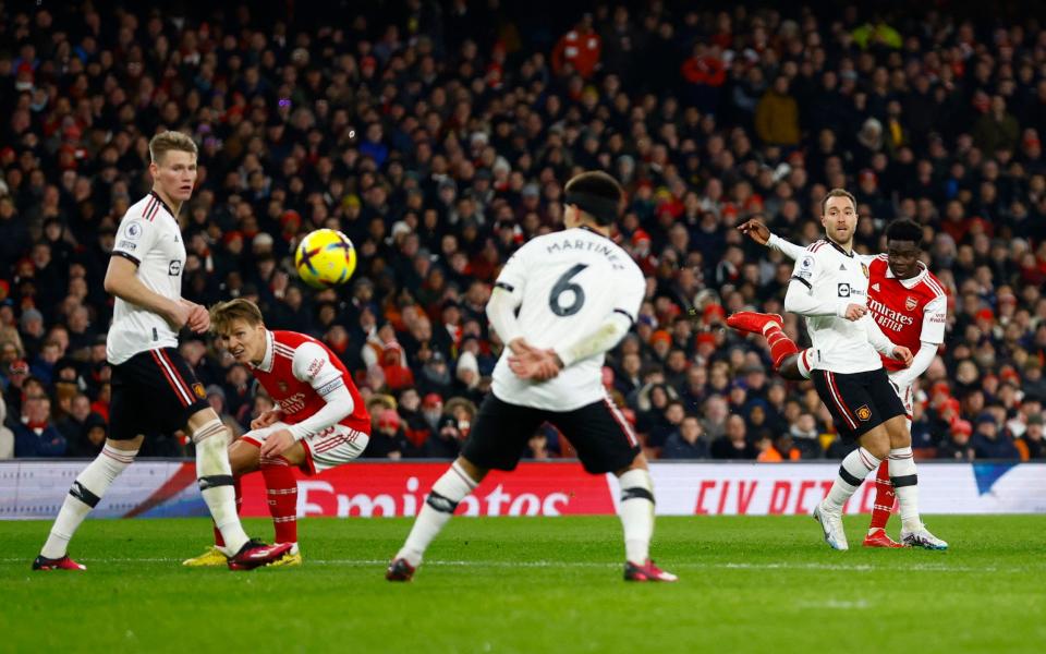 Arsenal's Bukayo Saka scores - Action Images via Reuters