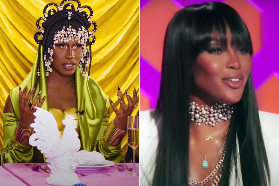 Shea from our roundtable (in green) with attached grab of Naomi Campbell from AS7 trailer (Paramount+/World of Wonder) thanks!