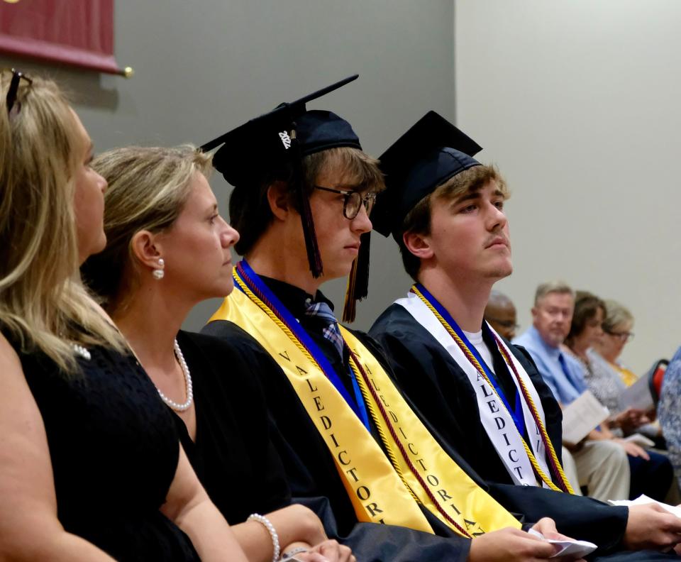 Madison Early College High School co-valedictorians Lucas Barilovits and Mason Stimach served as student speakers at the school's May 20 graduation ceremony at A-B Tech.