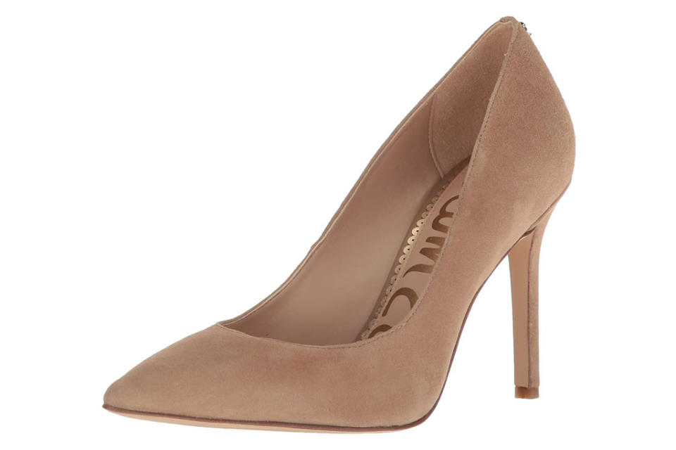 sam edelman, nude pumps, suede