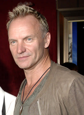 Sting at the New York premiere of Paramount Pictures' World Trade Center