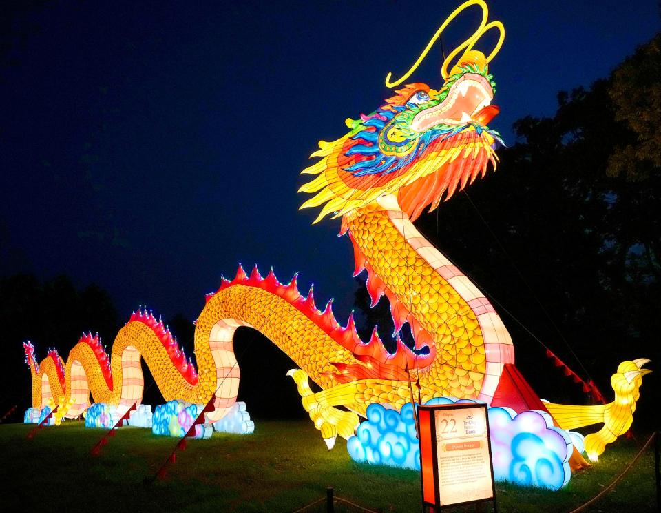 While many of the lantern displays are new this year, the 200-foot dragon will still be there to greet you at China Lights display at the Boerner Botanical Gardens in Hales Corners on Wednesday, Sept. 14, 2022. The popular China Lights festival returns Sept. 16 and runs Tuesdays through Sundays through Oct. 30. 