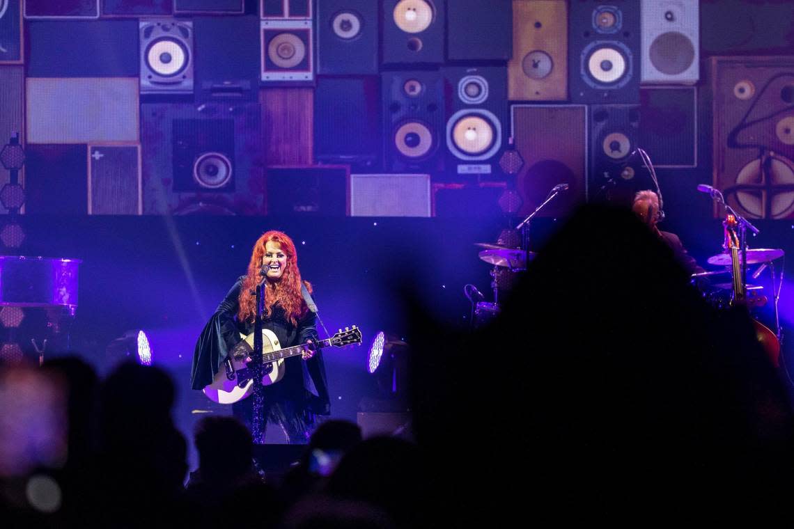 Wynonna Judd performs as The Judds: The Final Tour visits Rupp Arena in Lexington, Ky., on Saturday, Oct. 29, 2022.