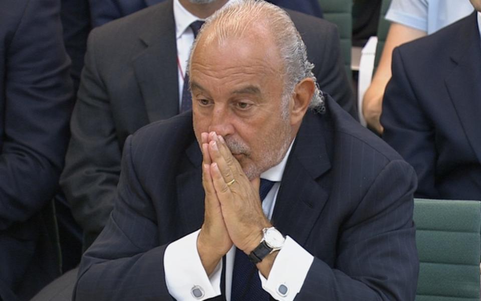 Retailer Philip Green speaks before Parliament's business select committee on the collapse of British Home Stores  - Credit: HANDOUT